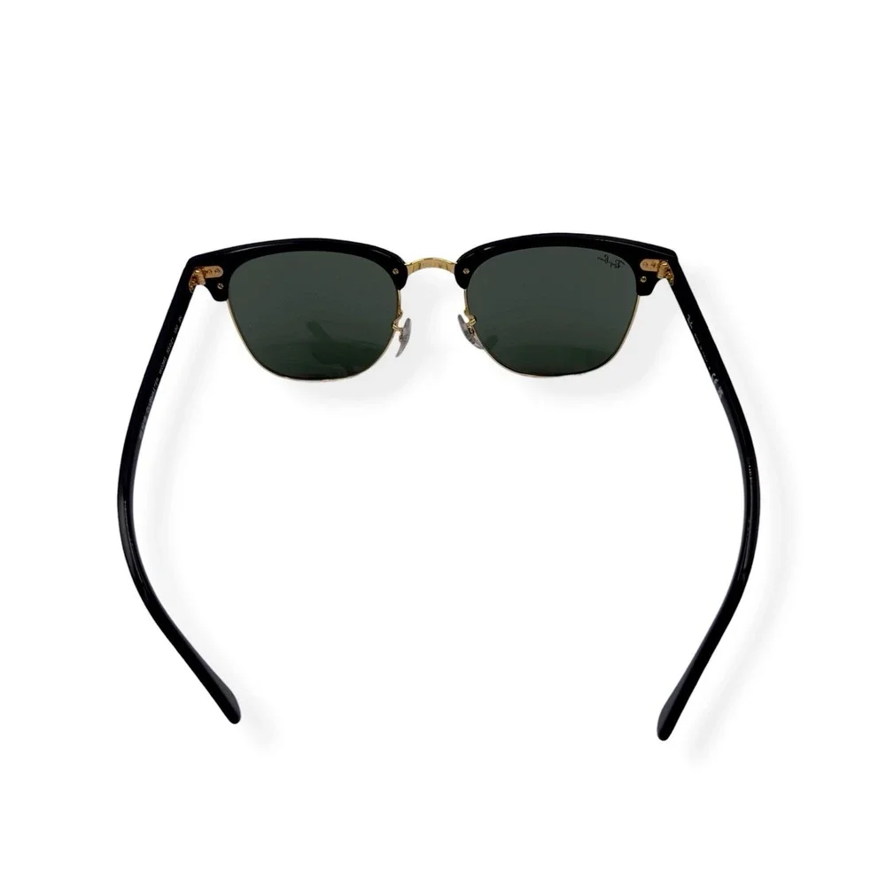 Ray-Ban Clubmaster Sunglasses Mens Black Green Square 55mm RB3016 W0365 Italy